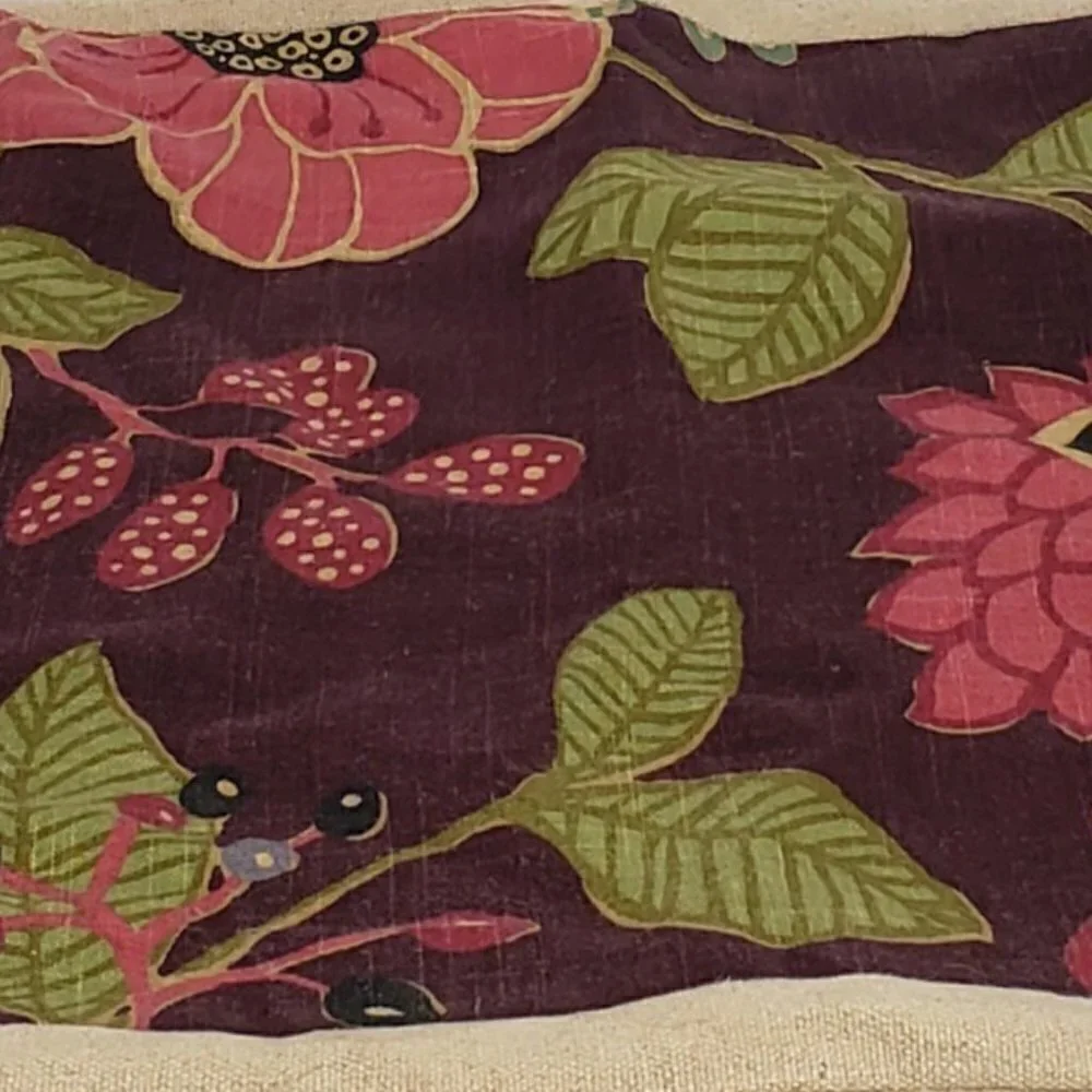Floral Tapestry  Pillow Shams  Set of 2  Zippered Closure  20